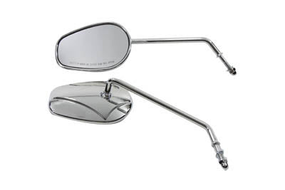 Rectangle Mirror Set with Round Long Stems 1965 / UP All models for left and right side application