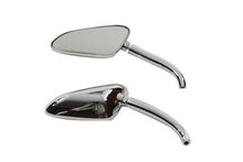 Load image into Gallery viewer, Racer Mirror Set with Round Stems Chrome 1965 / UP All models for left and right side application