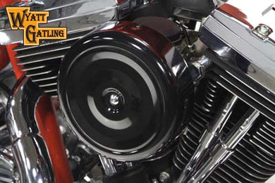 Wyatt Gatling 7 Round Air Cleaner With Black Cover 1992 / UP XL 1993 / 2017 FLST 1993 / 2017 FXST