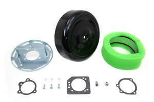 Wyatt Gatling 8 Round Air Cleaner Kit with Black Cover 1988 / UP XL 1993 / UP FL 1993 / UP FX 1993 / 2006 FLH