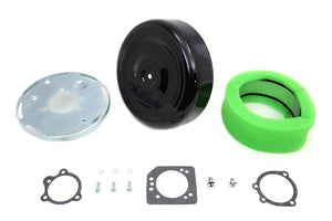Wyatt Gatling 8 Round Air Cleaner Kit with Black Cover 1988 / UP XL 1993 / UP FL 1993 / UP FX 1993 / 2006 FLH
