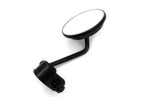 Black 3 Round Mini Mirror with Clamp on Stem 0 /  Custom application to clamp onto left or right side