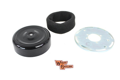 Wyatt Gatling 7 Round Air Cleaner Kit with Black Cover 2008 / UP FLH