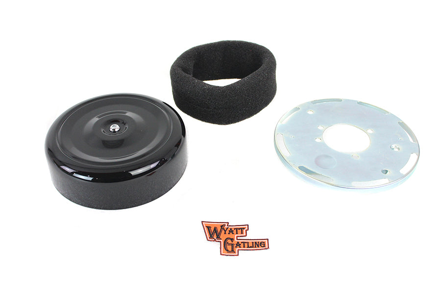 Wyatt Gatling 7 Round Air Cleaner Kit with Black Cover 2008 / UP FLH