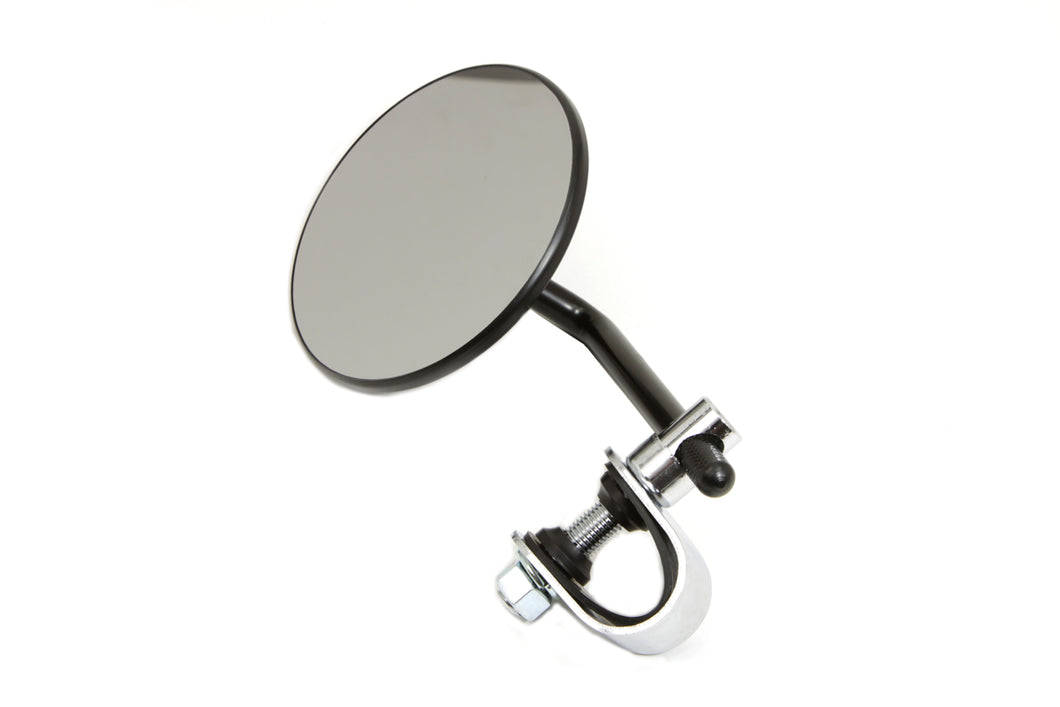 4 Round Mirror with Clamp Black Steel 0 /  Custom application to clamp onto left or right side