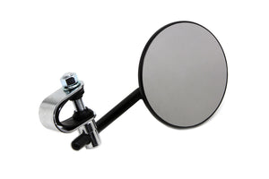 4 Round Mirror with Clamp Black Steel 0 /  Custom application to clamp onto left or right side