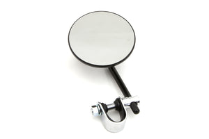 4 Round Mirror with Clamp Black Steel 0 /  Custom application to clamp onto left or right side