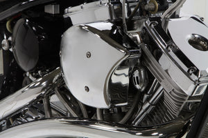 Wyatt Gatling Scoop Air Cleaner Cover Chrome 0 /  Custom application for S&S E" carburetors"
