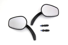 Load image into Gallery viewer, Rectangle Taper Mirror Set with Billet Stems Black 1965 / UP All models