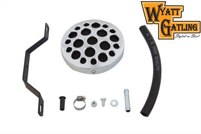 Wyatt Gatling Chrome Drilled Air Cleaner 1972 / 1984 FL 1972 / 1984 FX 1984 / 1989 FXST 1972 / 1987 XL 1982 / 1989 FXR 1982 / 1989 FXR 1979 / 1989 FLT 1979 / 1989 FLT