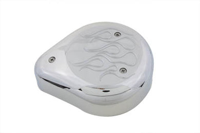 Tear Drop Air Cleaner with Flames Chrome 1990 / 2015 FXST 1990 / 2015 FLST 1990 / 2007 FLT 1990 / 1994 FXR 1991 / 2017 FXD 1988 / 2006 XL