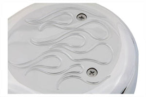 Tear Drop Air Cleaner with Flames Chrome 1990 / 2015 FXST 1990 / 2015 FLST 1990 / 2007 FLT 1990 / 1994 FXR 1991 / 2017 FXD 1988 / 2006 XL