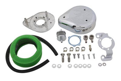 Tear Drop Air Cleaner Kit Chrome Flame 1991 / UP XL