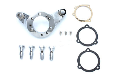 Air Cleaner Bracket Kit Chrome Billet 0 /  Custom application for Super E & G carburetor to CV air cleaner1993 / 2007 FLT 1993 / 2007 FLST 1993 / 2007 FXST 1993 / 2007 FXD