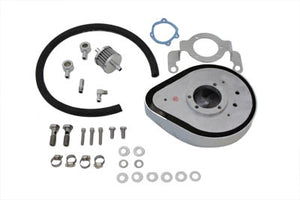 Tear Drop Air Cleaner Kit Finned Chrome 1999 / 2007 FXST 1999 / 2007 FLST 1999 / 2007 FLT 1999 / 2007 FXD