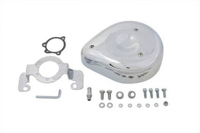 Tear Drop Air Cleaner Kit Smooth Chrome 1985 / 1987 XL