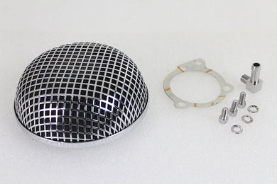 Wyatt Gatling Chrome Round Mesh Air Cleaner 0 /  Custom application for S&S E Carburetor