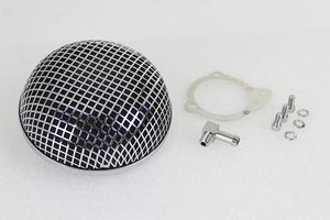 Wyatt Gatling Chrome Round Mesh Air Cleaner 0 /  Custom application for S&S E Carburetor