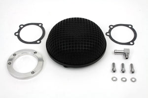 Wyatt Gatling Round Mesh Air Cleaner Black 1990 / 2015 FXST 1990 / 2015 FLST 1990 / 2007 FLT 1990 / 1994 FXR 1991 / 2017 FXD 1988 / 2006 XL