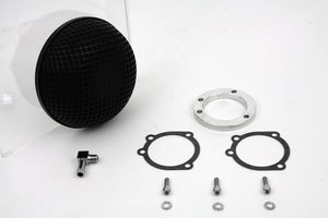 Wyatt Gatling Round Mesh Air Cleaner Black 1990 / 2015 FXST 1990 / 2015 FLST 1990 / 2007 FLT 1990 / 1994 FXR 1991 / 2017 FXD 1988 / 2006 XL