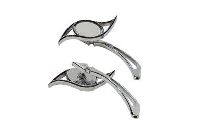 Villain Mirror Set with Spear Stems Chrome 1965 / UP All models for left and right side application