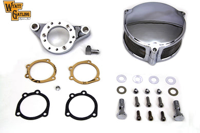 Chrome Wyatt Gatling Air Cleaner Assembly 1991 / UP XL with stock Keihin carburetors
