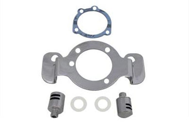 Breather and Bracket Kit Chrome 1991 / UP XL Stock CV Carburetors