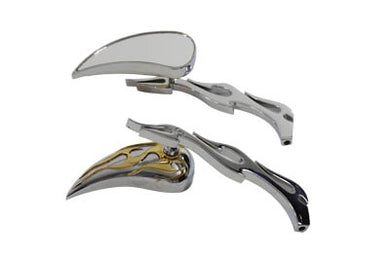 Chrome Billet Tear Drop Mirror Set 1965 / UP All models for left and right side application