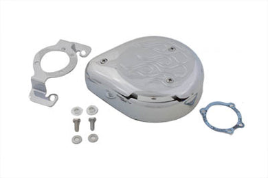 Tear Drop Air Cleaner Kit Chrome Flame 1988 / 1990 XL