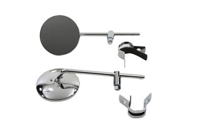 Round Mirror Set Chrome 0 /  Custom application to clamp onto left and right side