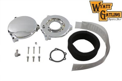 Wyatt Gatling Air Cleaner Smooth Chrome 1990 / 2015 FXST 1990 / 2015 FLST 1990 / 2007 FLT 1990 / 1994 FXR 1991 / 2017 FXD 1988 / 2006 XL