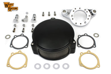 Black Wyatt Gatling Air Cleaner Assembly 1991 / UP XL with stock Keihin carburetors