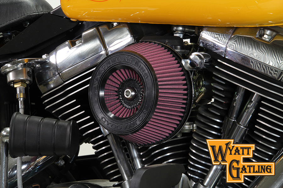 Wyatt Gatling Inverted Air Filter Kit 0 /  Replacement for V-Twin #34-1365 Wyatt Gatling Air Cleaner Assembly0 /  Replacement for V-Twin #34-1255 Cycovator Hi-Flow Air Cleaner Kit
