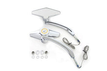Load image into Gallery viewer, Diamond Shape Mirror Set with Billet Stems 0 /  All models for left and right application