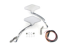 Load image into Gallery viewer, Diamond Shape Mirror Set with Billet Stems 0 /  All models for left and right application