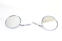 Load image into Gallery viewer, Round Skull and Flame Mirror Set with One Piece Stems Chrome 1965 / UP All models for left and right side application