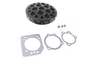 Wyatt Gatling Black Drilled CV Air Cleaner 1988 / 2006 XL 1990 / 2015 FXST 1990 / 2015 FLST 1990 / 2007 FLT 1991 / 2017 FXD 1990 / 1994 FXR