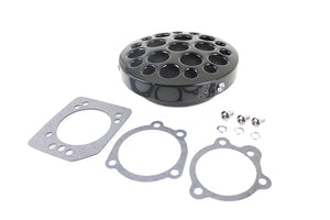 Wyatt Gatling Black Drilled CV Air Cleaner 1988 / 2006 XL 1990 / 2015 FXST 1990 / 2015 FLST 1990 / 2007 FLT 1991 / 2017 FXD 1990 / 1994 FXR