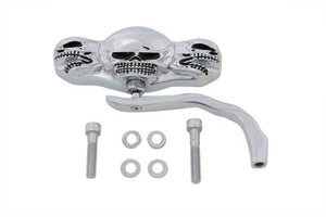 3" Skull Mirror with Billet Worm Stem 1965 / UP All models for left or right side application