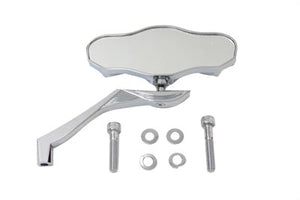 3" Skull Mirror with Billet Wing Stem 1965 / UP All models for left or right side application