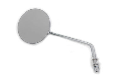 Round Mirror Stainless Steel with Billet Stem 1965 / UP All models for left side application