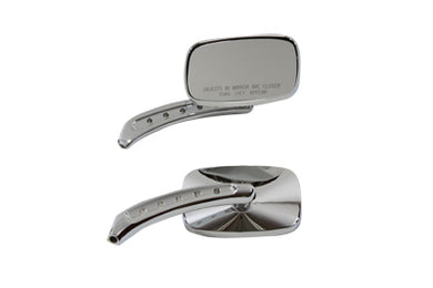 Oval Mirror Set Chrome 1965 / UP All models for left and right side application