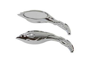 Flame Mirror Set Chrome 1965 / UP All models for left and right side application