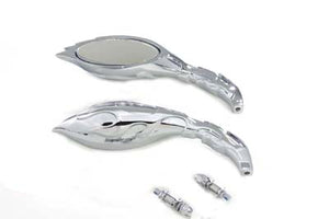 Flame Mirror Set Chrome 1965 / UP All models for left and right side application