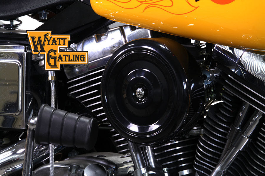 Black Wyatt Gatling Air Cleaner Assembly 1993 / 2007 FXST 1993 / 2007 FXD