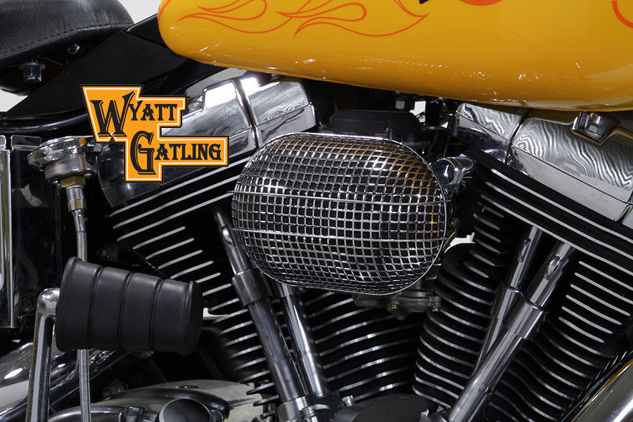 Chrome Wyatt Gatling Air Cleaner Assembly 1993 / 2007 FXST 1993 / 2007 FXD