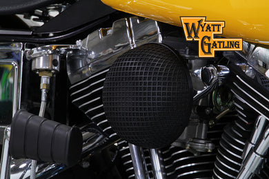 Black Wyatt Gatling Air Cleaner Assembly 1993 / 2007 FXST 1993 / 2007 FXD