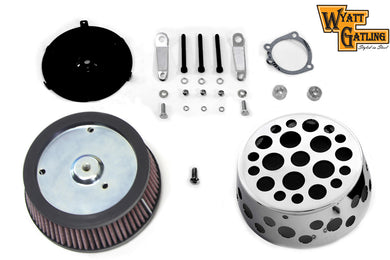 Swiss Cheese Air Cleaner Kit Chrome 1988 / 2006 XL 1993 / 2015 FXST 1993 / 2007 FLT 1993 / 2015 FLST 1990 / 1994 FXR 1991 / 2017 FXD