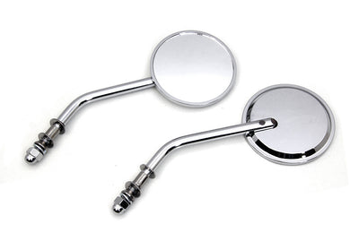 Mini Round Mirror Set Chrome 0 /  All models for left and right side application