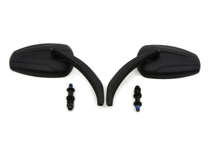 Black Tear Drop Mirror Set with Billet Stems 1965 / UP All models for right and left side